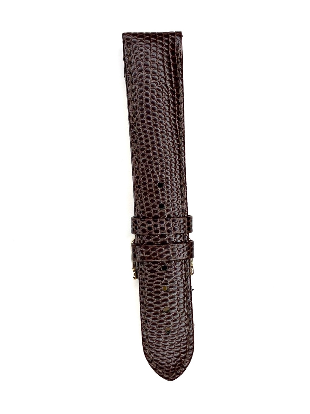 Hirsch Rainbow Brown Lizard Grain Leather Watch Strap Band 20mm L - NWT